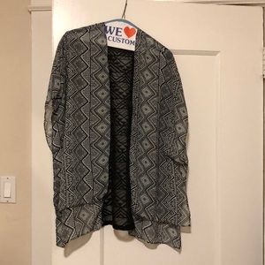 Black and white patterned cover up